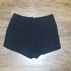 Silence + Noise black high rise zip shorts